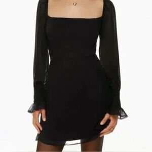 NWT, Wilfred Emmylou long sleeve dress, black, size 0